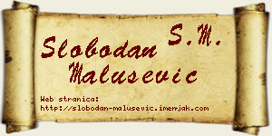 Slobodan Malušević vizit kartica